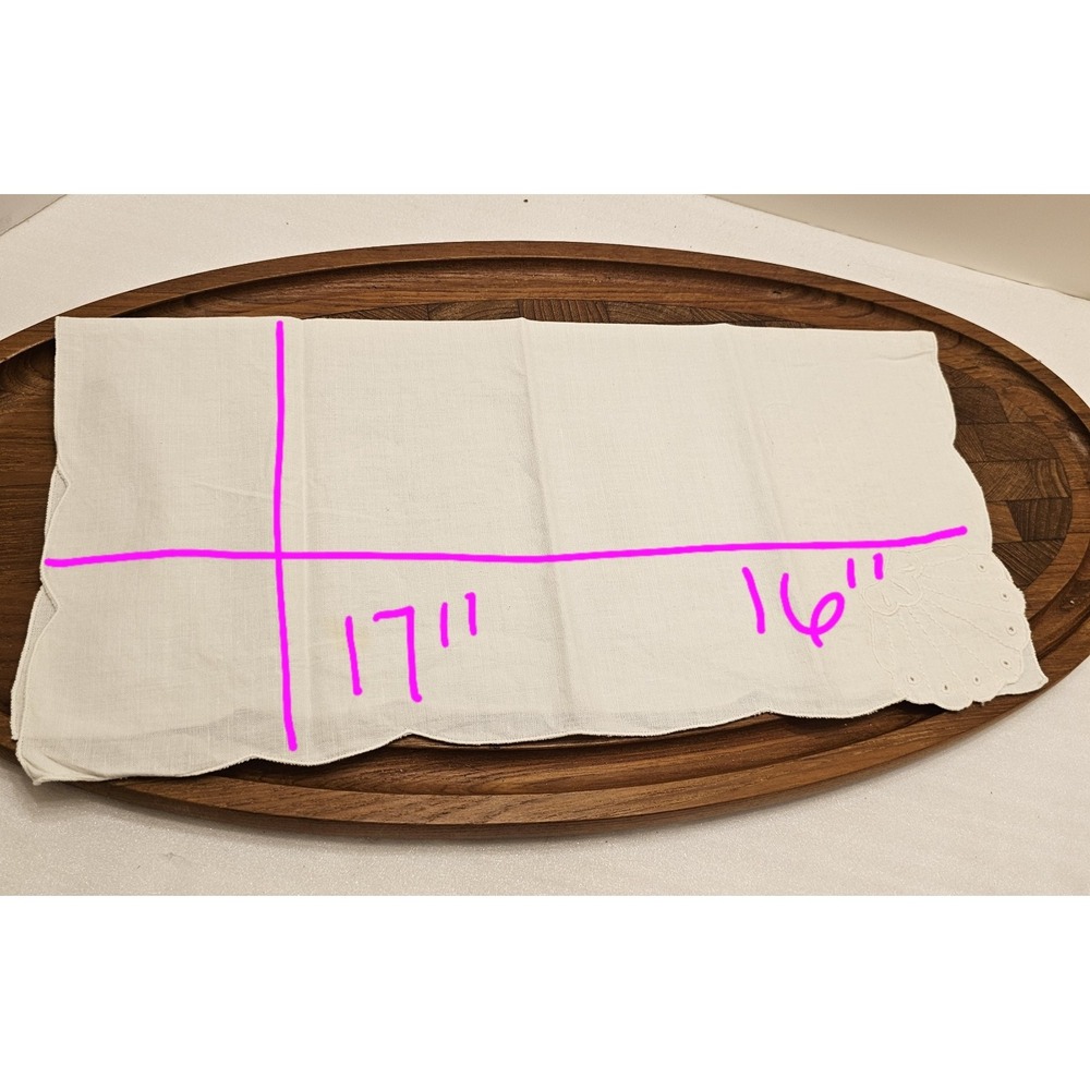 Irish Linen 8 Placemats & 8 Napkins Boutross Madeira Shell Set Hand Embroidery - Picture 4 of 14
